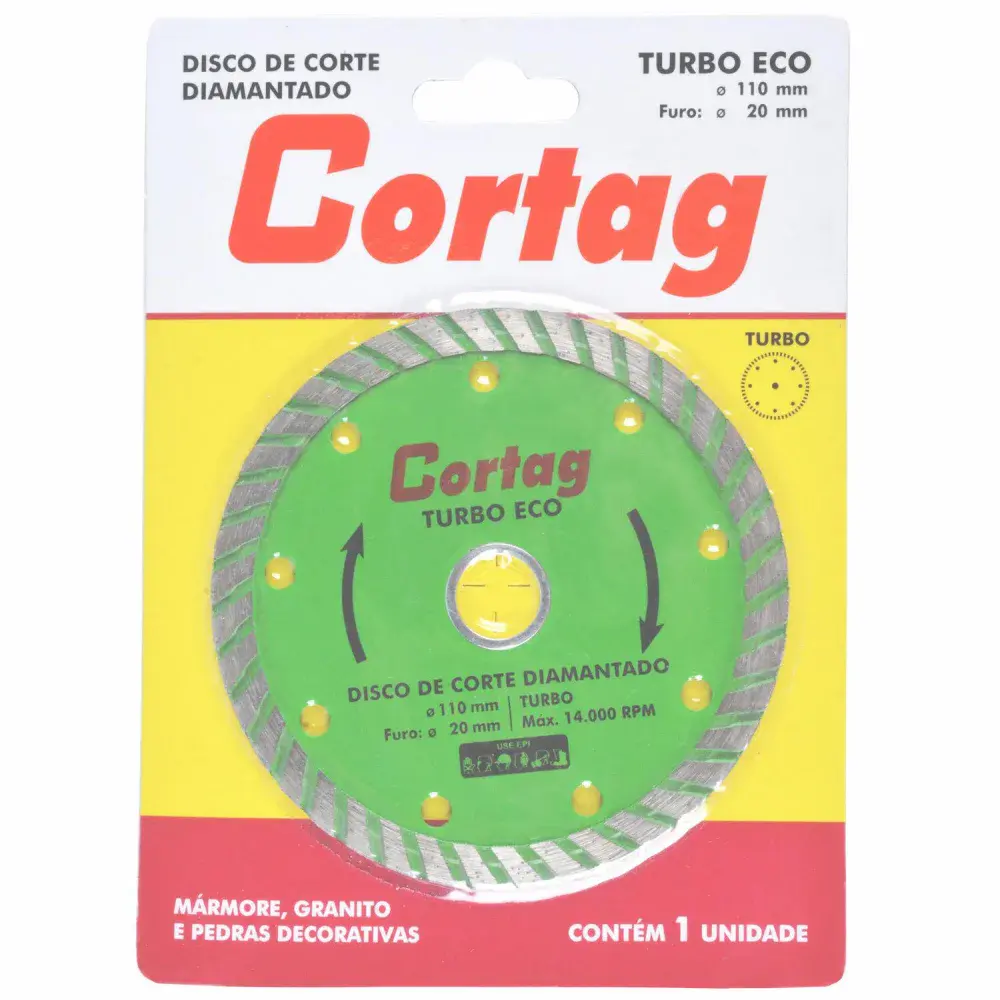 Disco diamantado 110MMX20MM Cortag turbo eco — fotografia 3