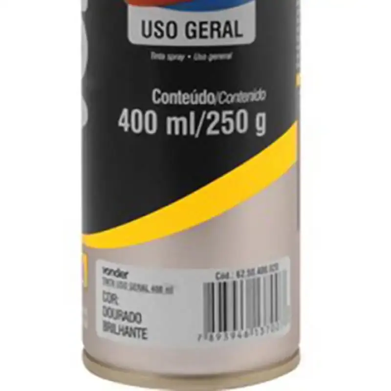Tinta em spray 400 ML 250 GR dourado Vonder — fotografia 4