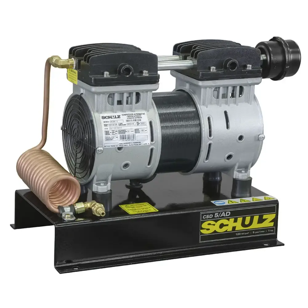 Compressor ar direto 1HP para poço artesiano silencioso sem óleo CSD5/AD Schulz 220 V