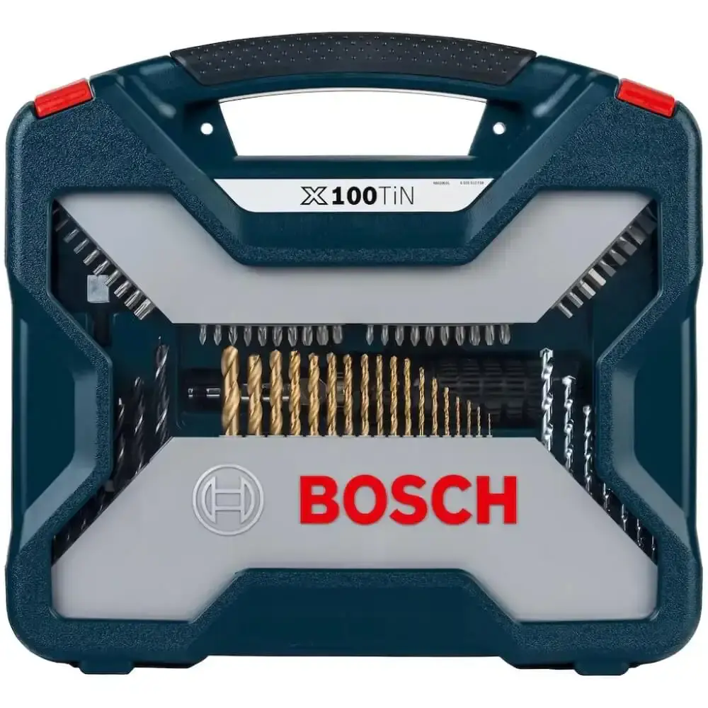 Estojo de ferramentas e brocas 100 peças x-line Bosch — fotografia de referência
