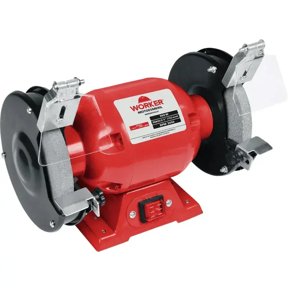 Moto esmeril de bancada 6 360W bivolt Worker — fotografia 5