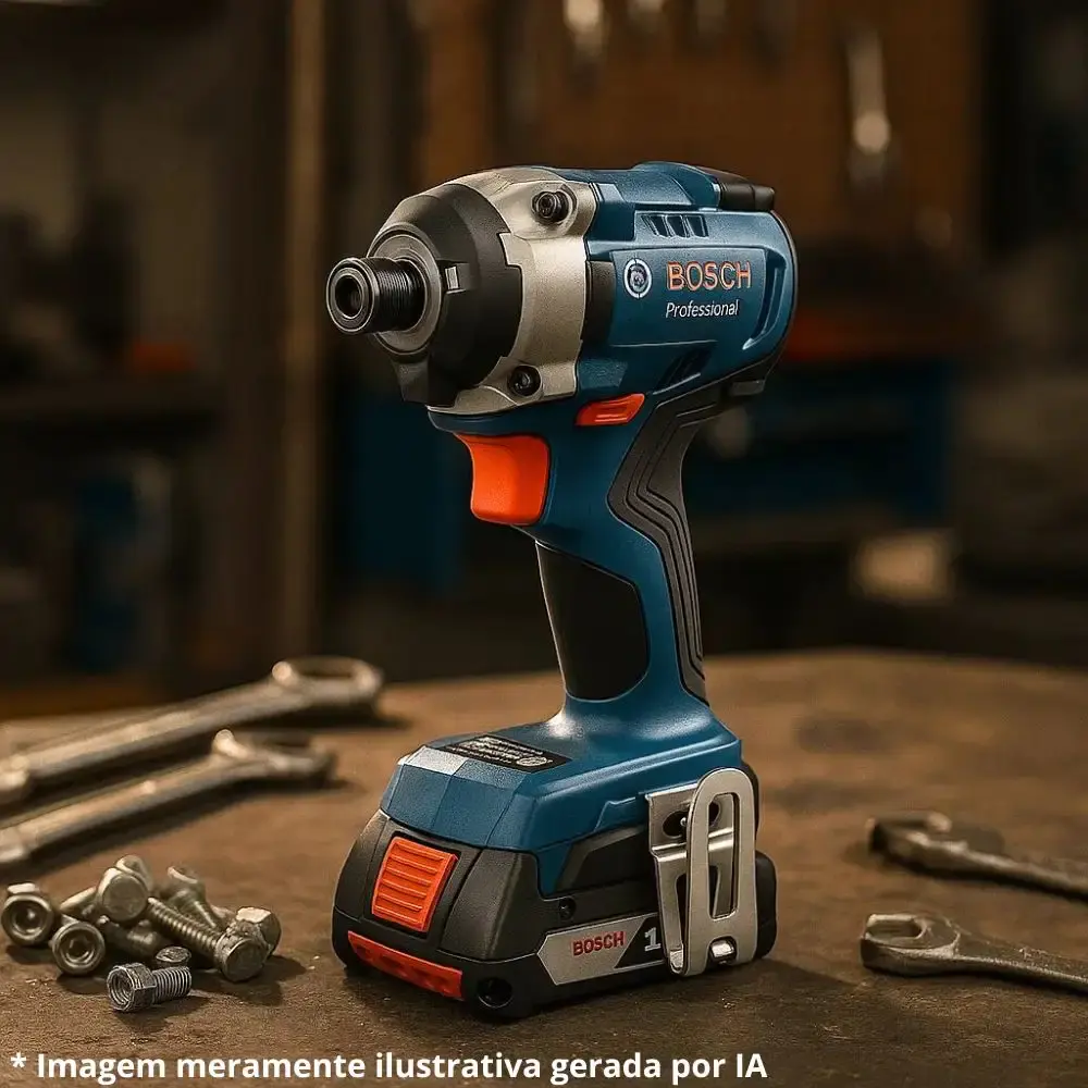 Chave de impacto 215NM bateria 18V com 2 baterias e maleta GDR 18V-215 Bosch — fotografia 3