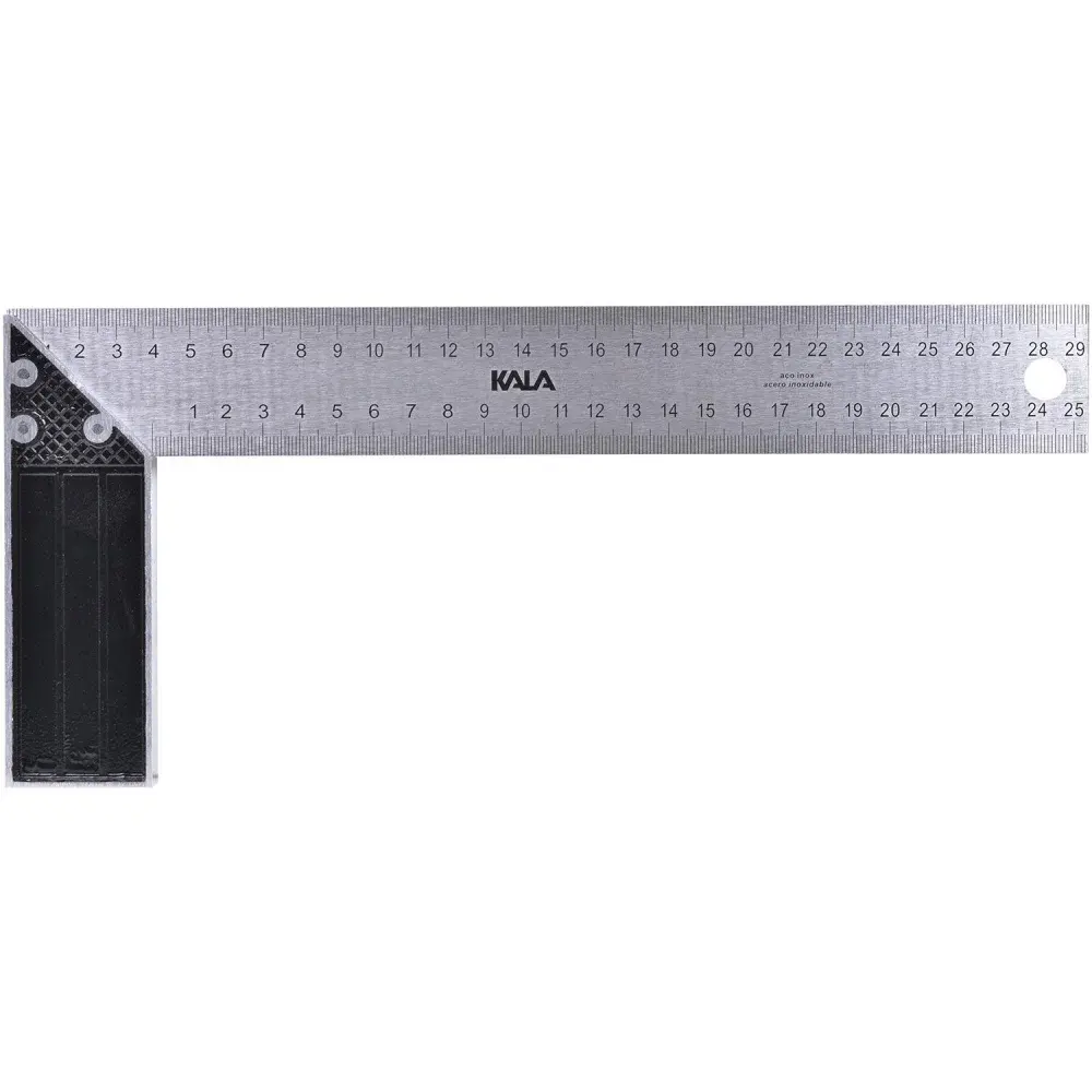 Esquadro de aço inox 10 250MM com cabo de alumínio Kala — fotografia 2
