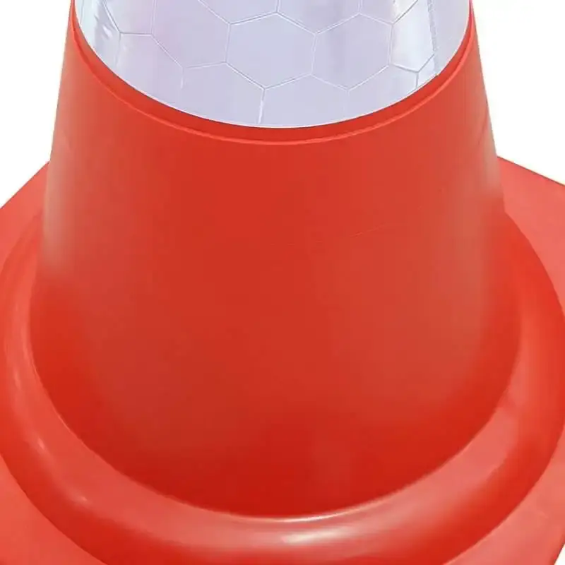 Sinalizador cônico 75CM laranja e branco 700.00503 Plastcor — fotografia 4