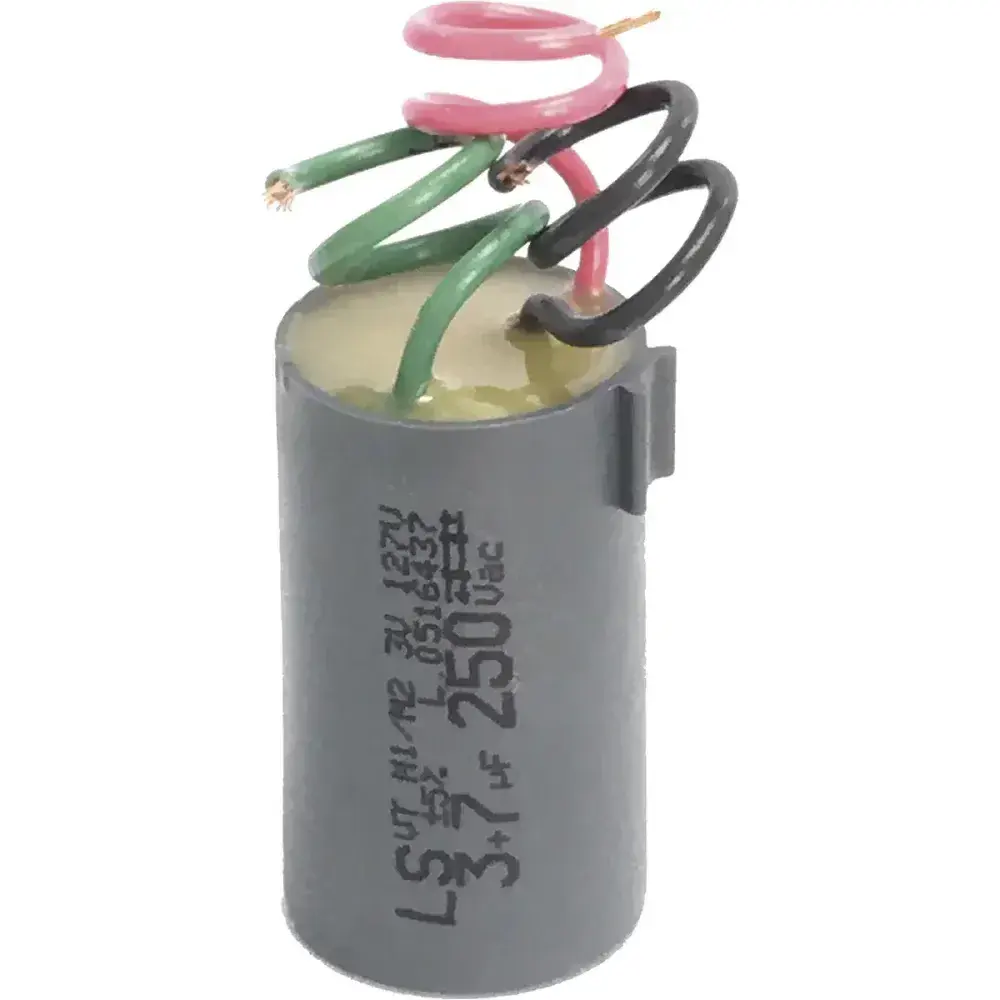 Capacitor 3 fios 250 vac 7+3 uf 10 peç Liege — fotografia de referência