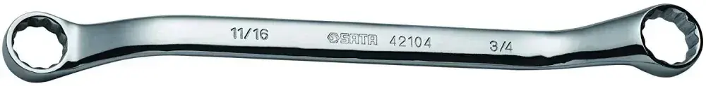 Chave estrela espelhada aço cromo vanádio 16X18MM Sata — fotografia 4