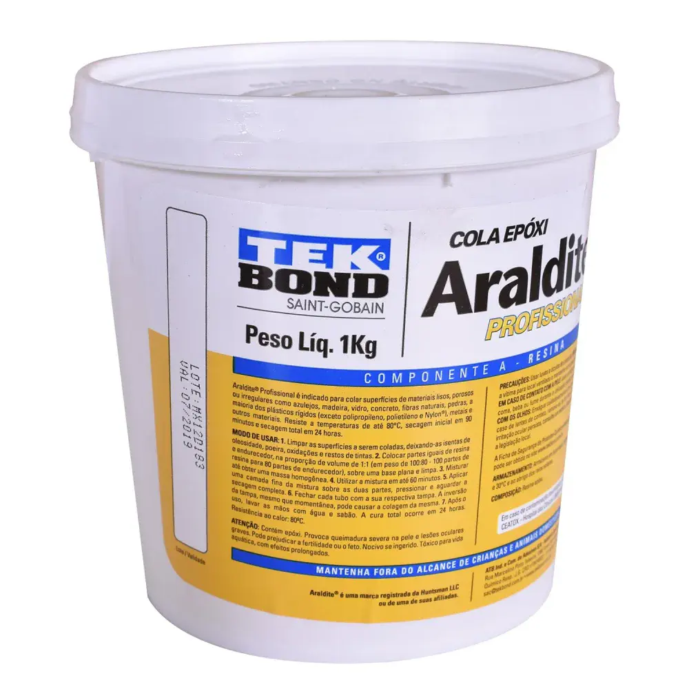 Cola epóxi Araldite profissional 1,8KG tekbond — fotografia 5