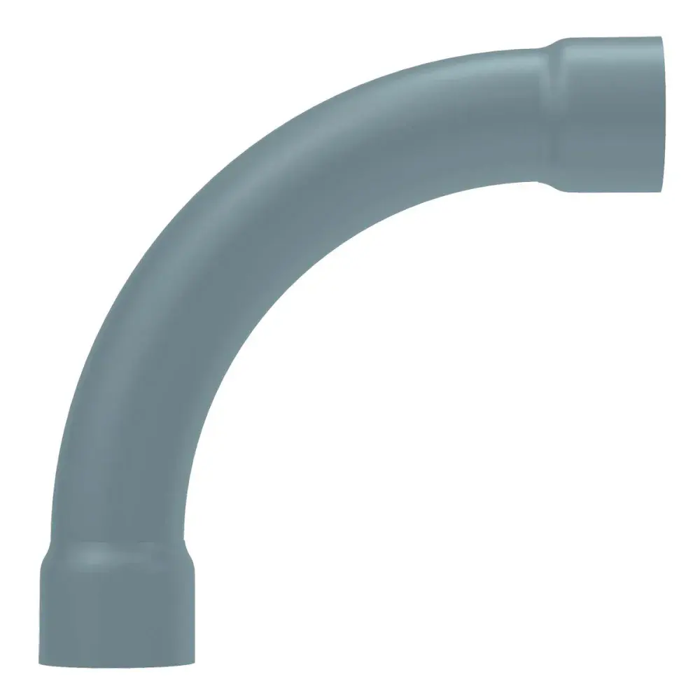 Curva 90° com bolsa 1 pvc cinza Inpol