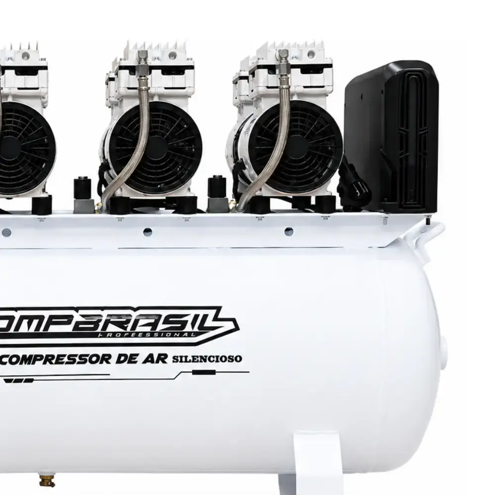 Compressor de ar 13 pés 4HP 100 litros smart control isento de óleo 220V Compbrasil 220 V — fotografia 3