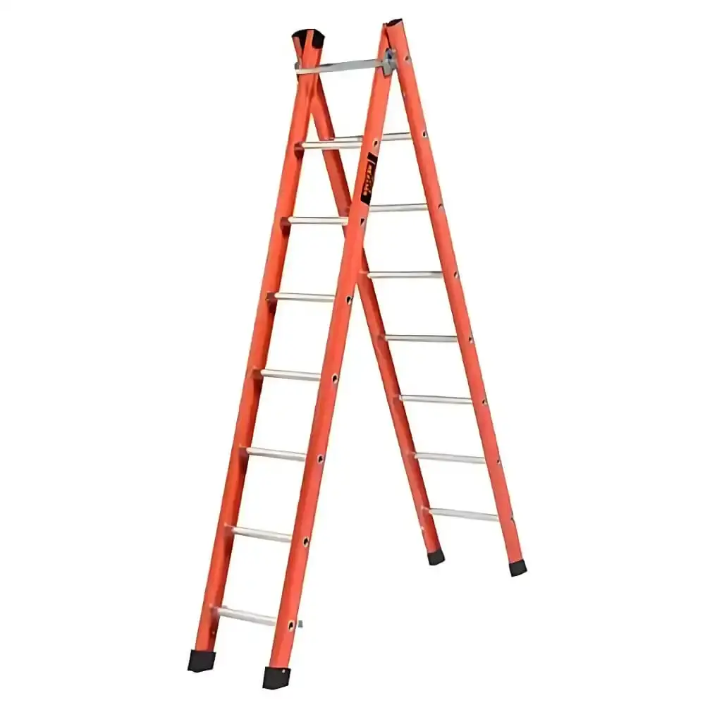 Escada de Fibra de Vidro 7 Degraus Extensível e Tesoura 2.2 x 3.74 Metros ETAF-7X11 SÍNTESE