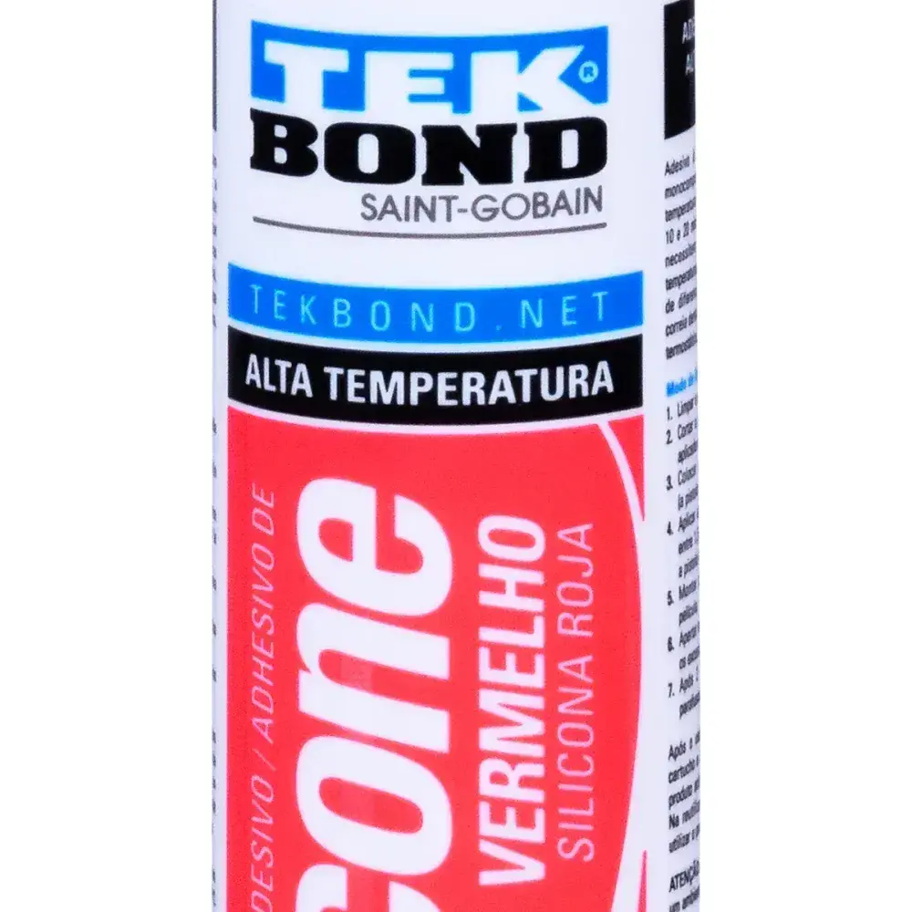 Silicone acético alta temperatura vermelho 280G Tekbond — fotografia 11