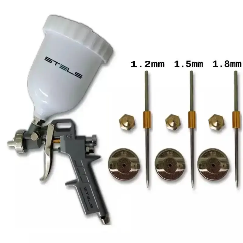 Pistola de pintura 600 ML tipo gravidade com kit de bocais Stels