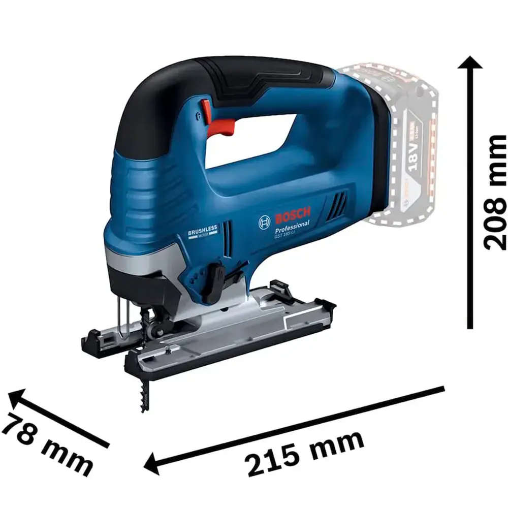 Serra tico tico à bateria GST 185-LI brushless sem carregador e sem bateria Bosch — fotografia 4