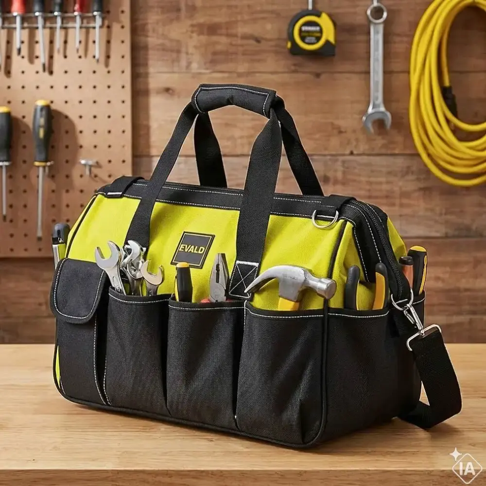 Bolsa organizadora para ferramentas 16 POL 15 bolsos em lona reforçada Evald — fotografia 2