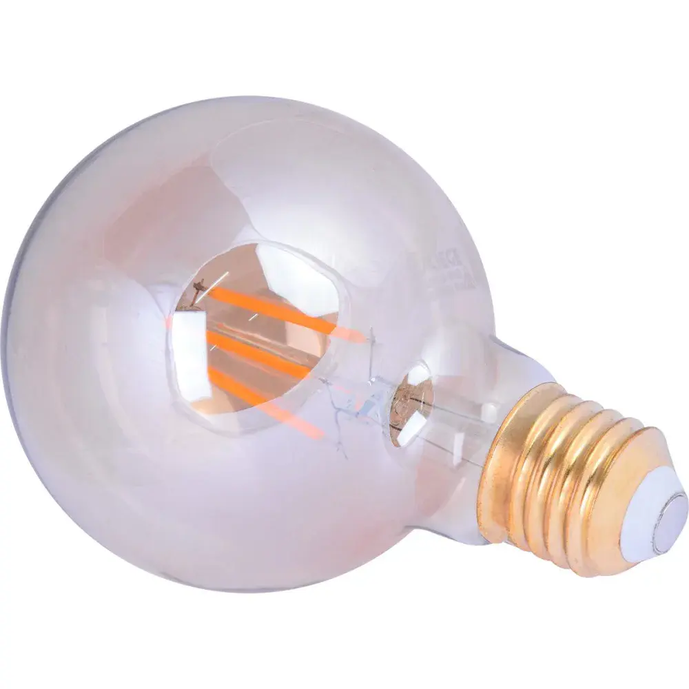Lâmpada de led globo vintage âmbar G80 E27 4W bivolt Liege — fotografia 4