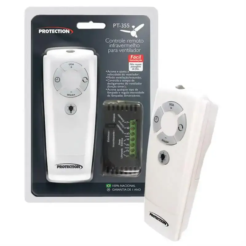 Controle remoto universal para ventilador de teto PT-355 protection