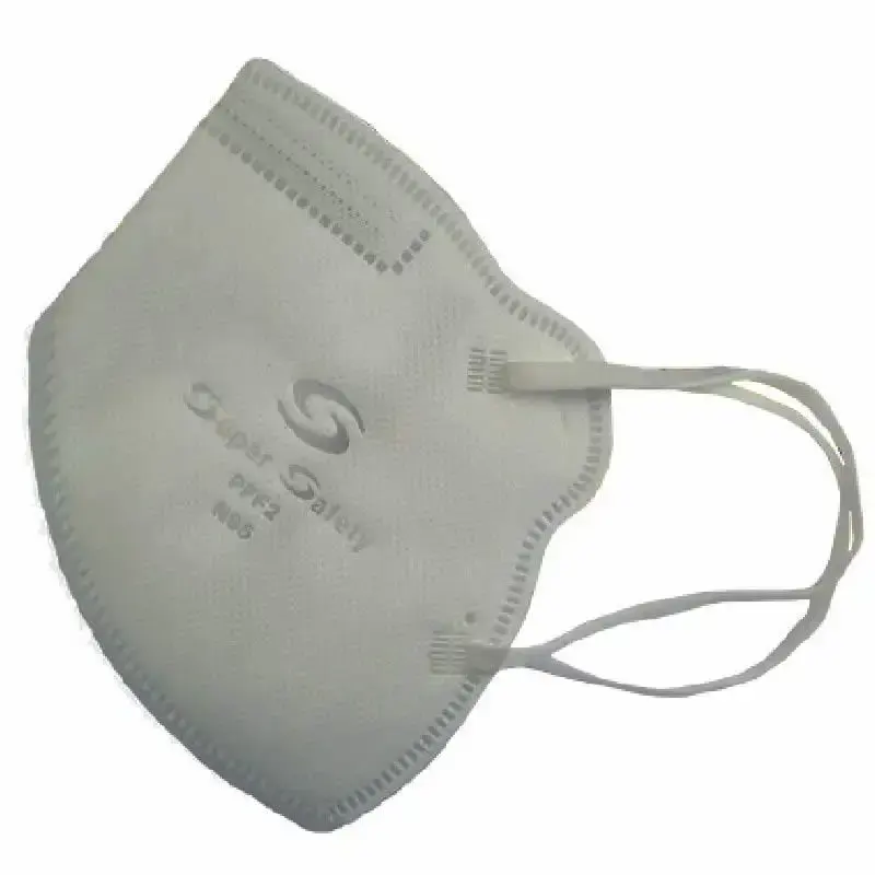 Respirador PFF2-S Branco s/ Válvula Kit com 10 Unidades SUPER SAFETY — fotografia 3