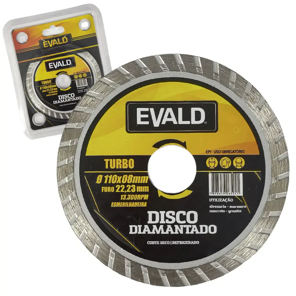 Disco de corte diamantado turbo 4 POL 11001 Evald