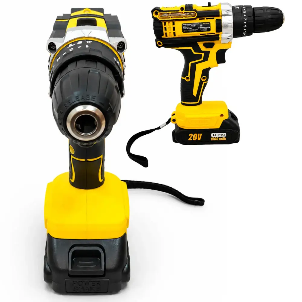 Parafusadeira furadeira de impacto 20V PFE-20EVS com maleta 2 baterias e kit Evald Bivolt — fotografia 8