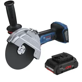 Esmerilhadeira 7 POL biturbo GWS18V-180PC com bateria 18V 4AH Bosch — fotografia 2