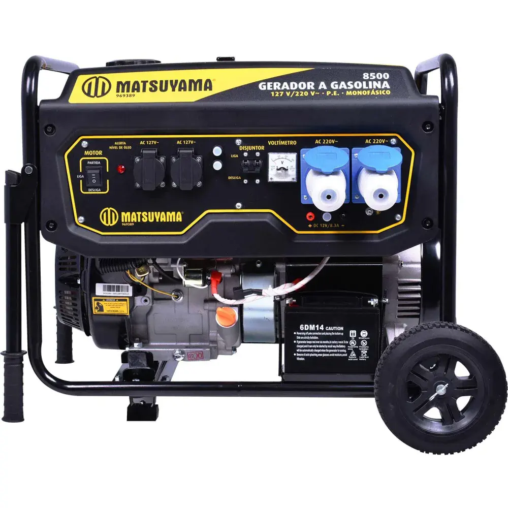 Gerador de energia à gasolina 8500W bivolt Matsuyama — fotografia 3
