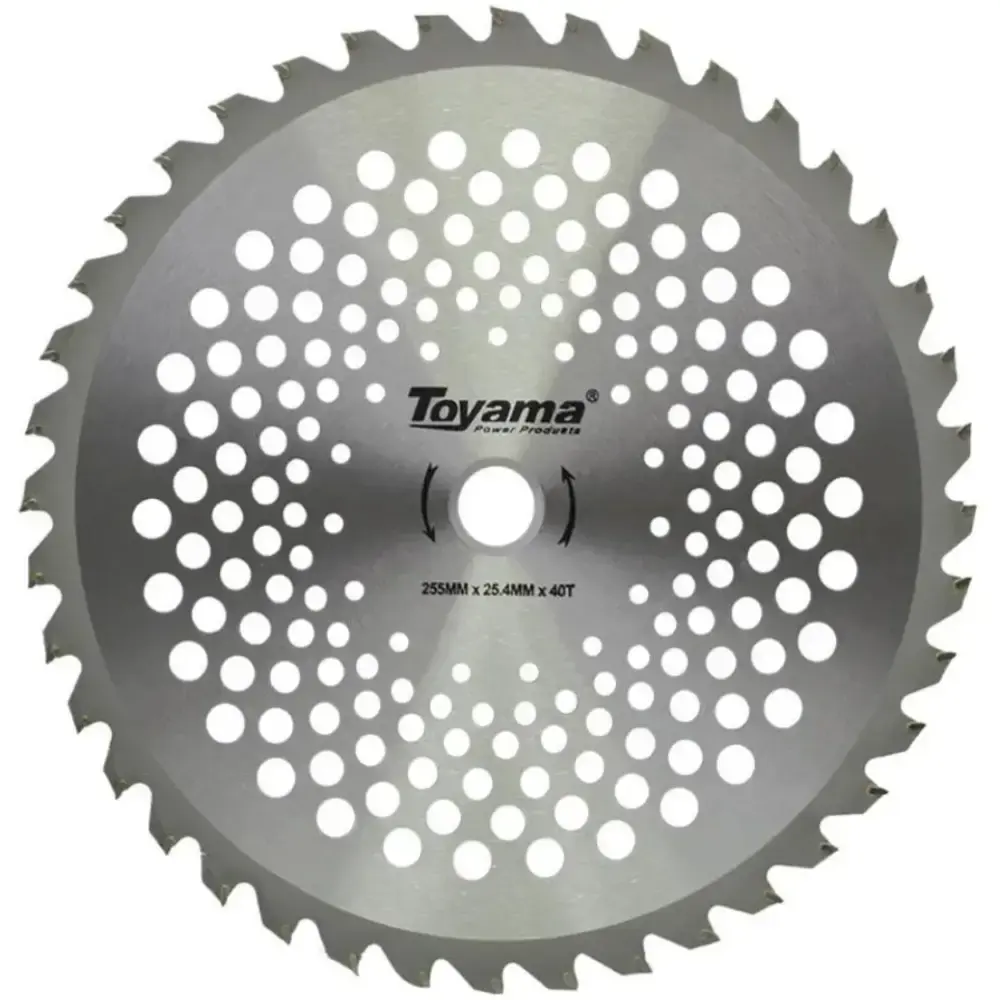 Lâmina vídea 40 dentes para roçadeira 255×25,4×2,0MM Toyama — fotografia de referência