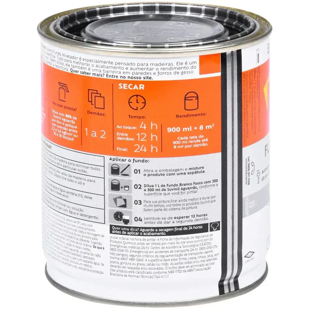 Tinta fundo branco fosco 900ML Suvinil — fotografia 7