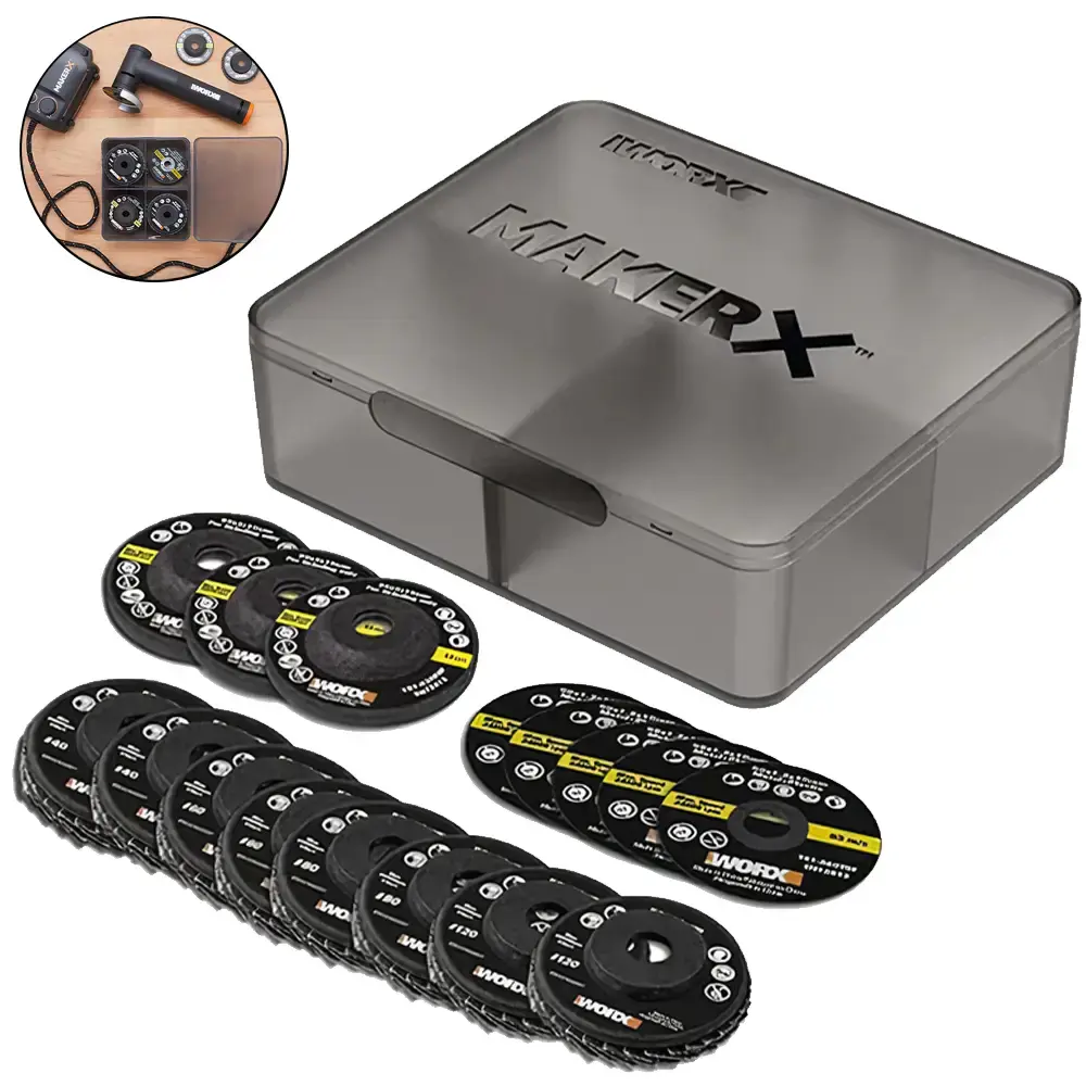 Kit mini discos de lixa abrasivos e de corte WA7213 Worx