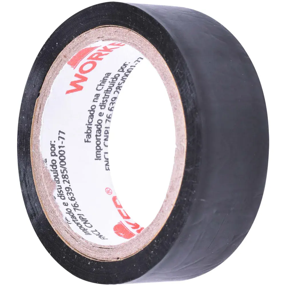 Fita isolante em pvc para uso geral preta 19MM 20M Worker — fotografia 3