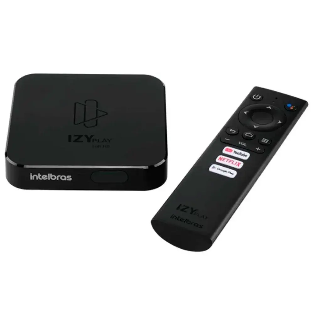 Smart box tv izy play android tv 9.0 intelbras Acampar