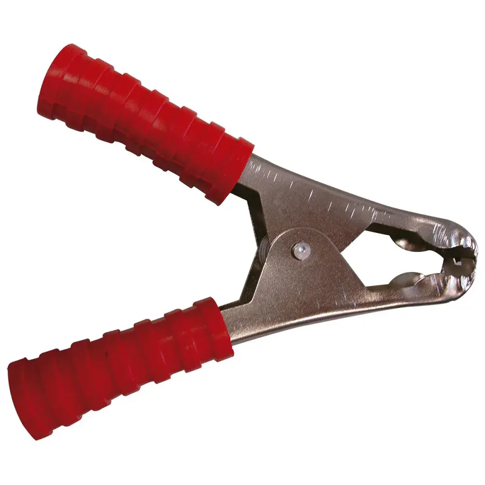 Garra clip jacaré grande 100A vermelho Interneed