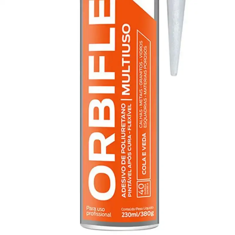 Adesivo silicone PU selante orbiflex cinza para vedação 230 ML 380 GR Orbi química — fotografia 3