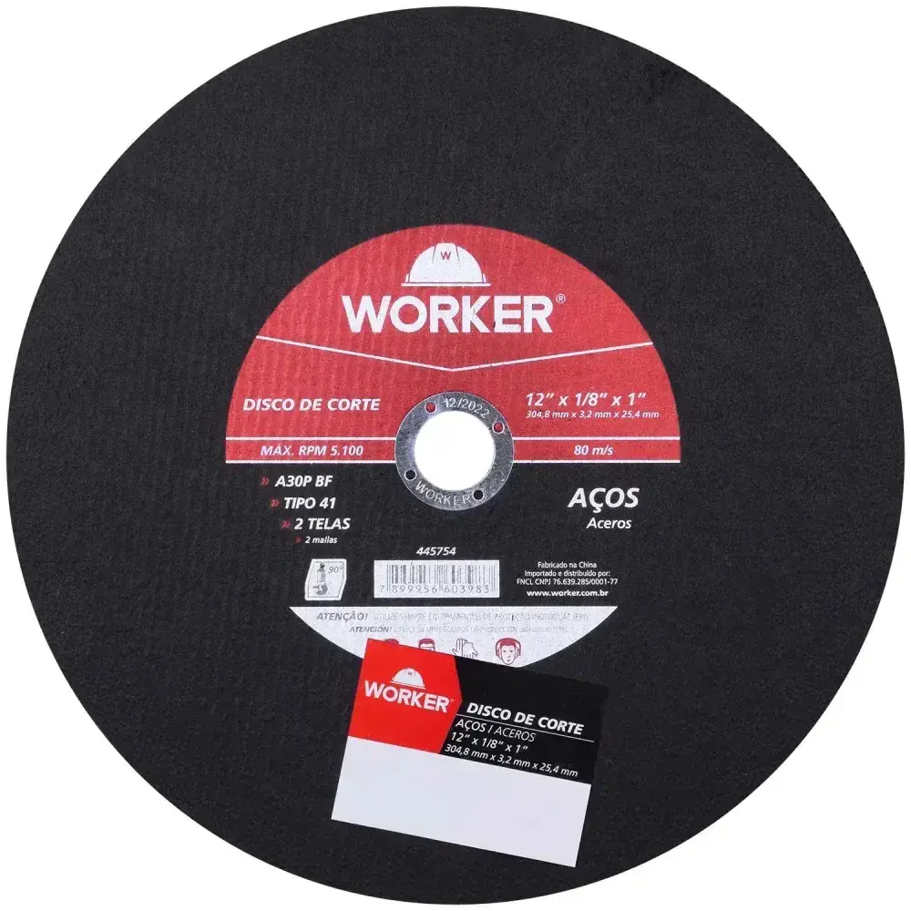 Disco de corte para aço com 2 telas 12 Worker — fotografia 6