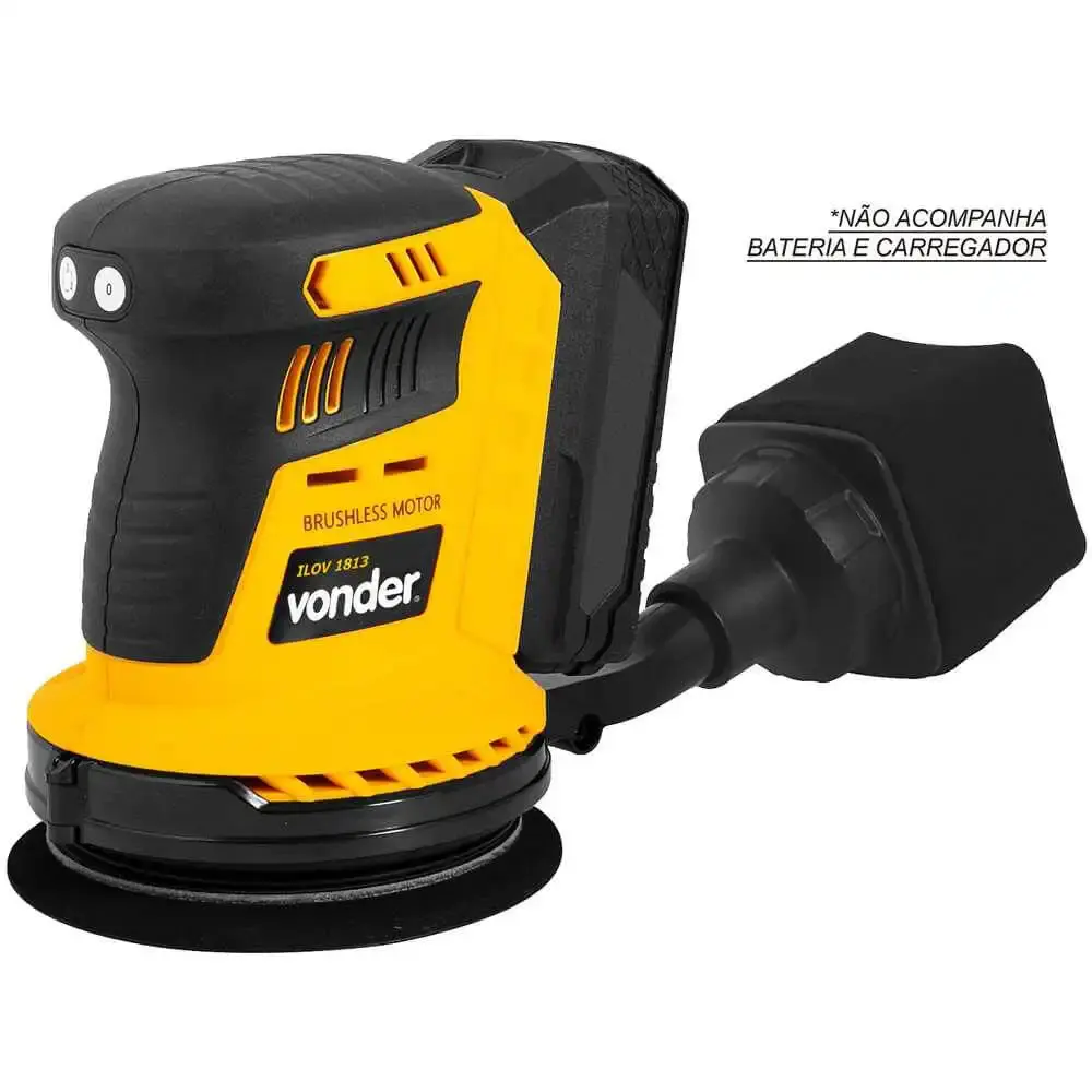 Lixadeira roto orbital 18V 5POL ILOV1813 sem bateria e sem carregador Vonder — fotografia 5