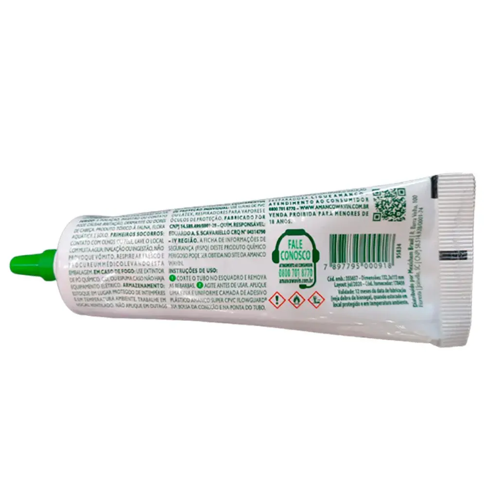 Adesivo plástico para cpvc com pincel 75G Amanco — fotografia 2