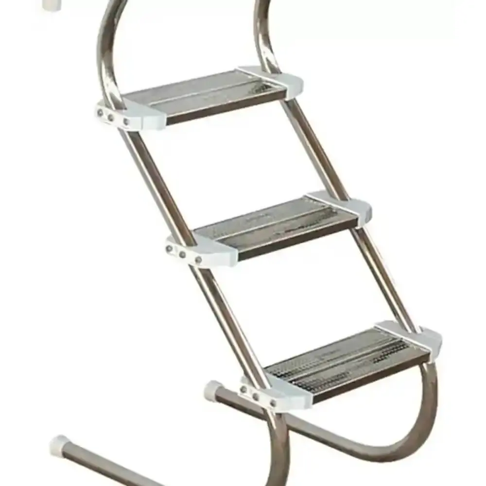 Escada confort em inox para piscinas 2 pol com 4 degraus Sodramar — fotografia 4