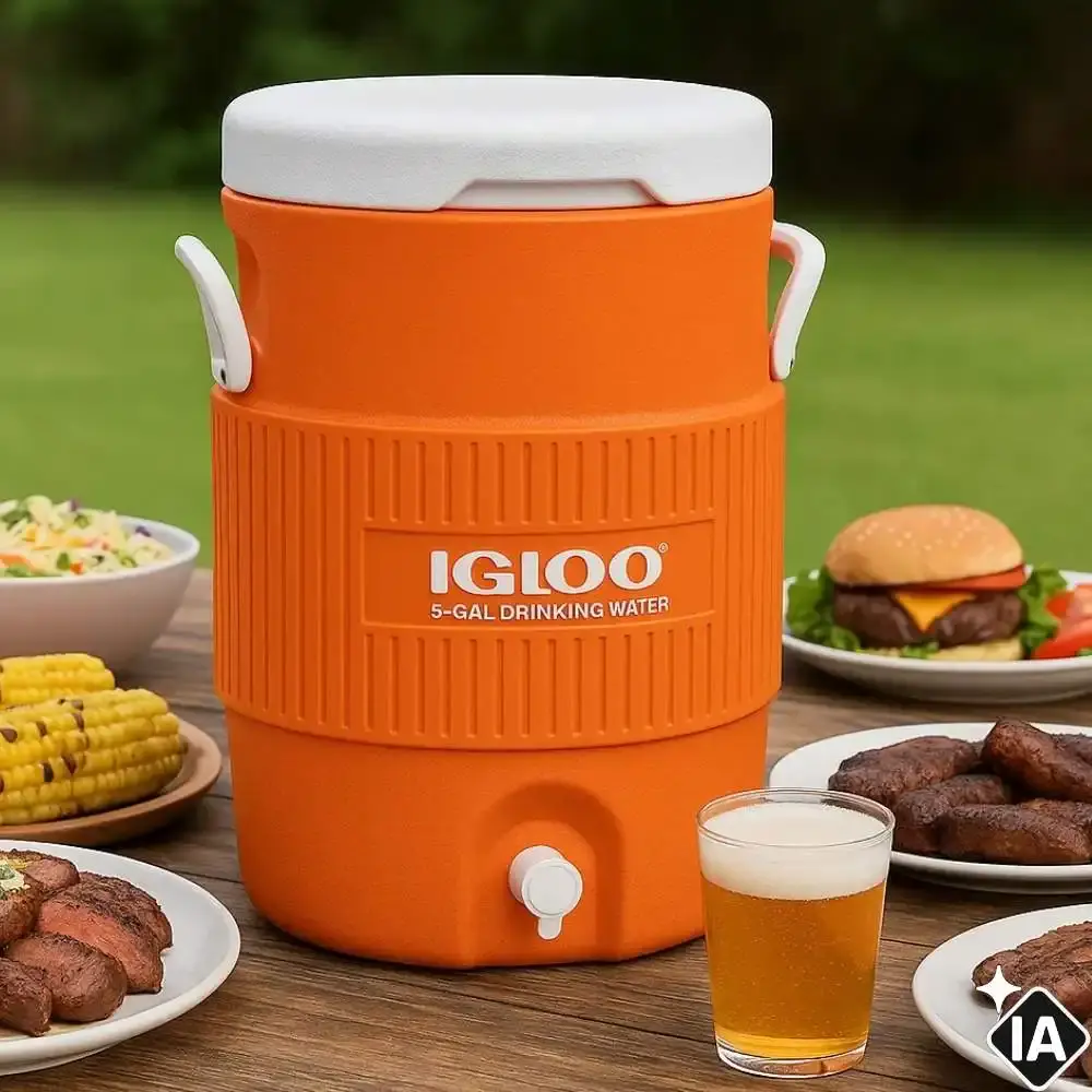 Galão cooler térmico 18,9 litros seat TOP laranja Igloo — fotografia 4