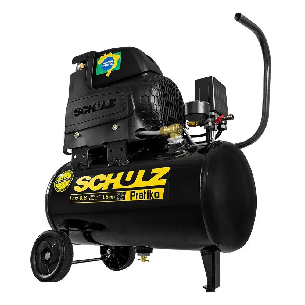 Compressor de ar pratiko csi 6,6 pcm 20 litros monofásico Schulz — fotografia 7