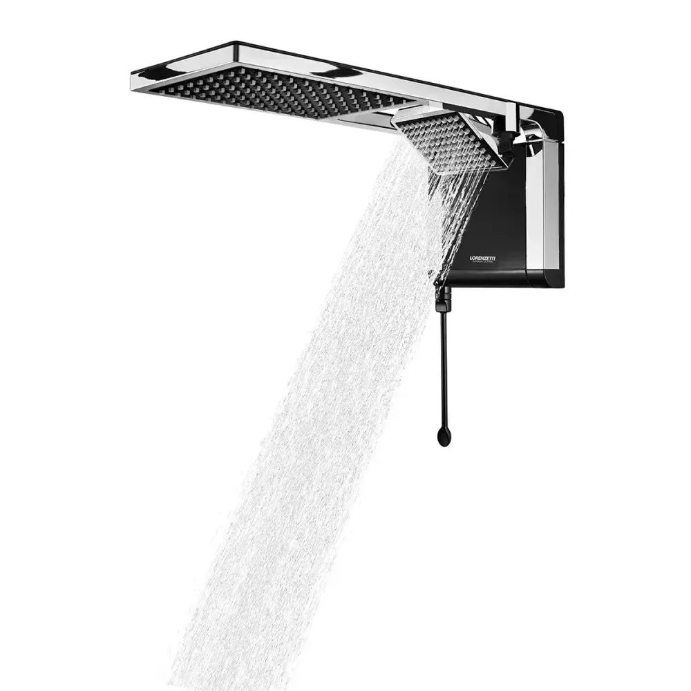 Chuveiro acqua duo flex 6800W 220V preto cromado flex lorenzetti Lorenzetti Duchas — fotografia 3