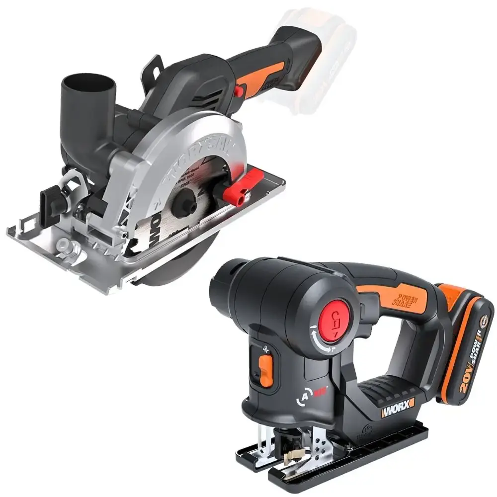 Serra multiuso tico tico 20V com serra circular MAX worksaw worx Positec