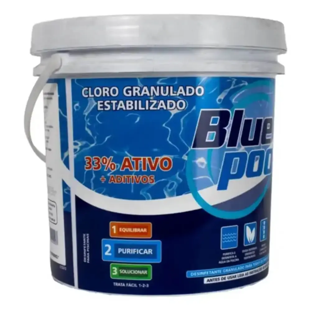 Cloro para piscina 3 em 1 balde 10 KG 25190 Fluidra — fotografia 2