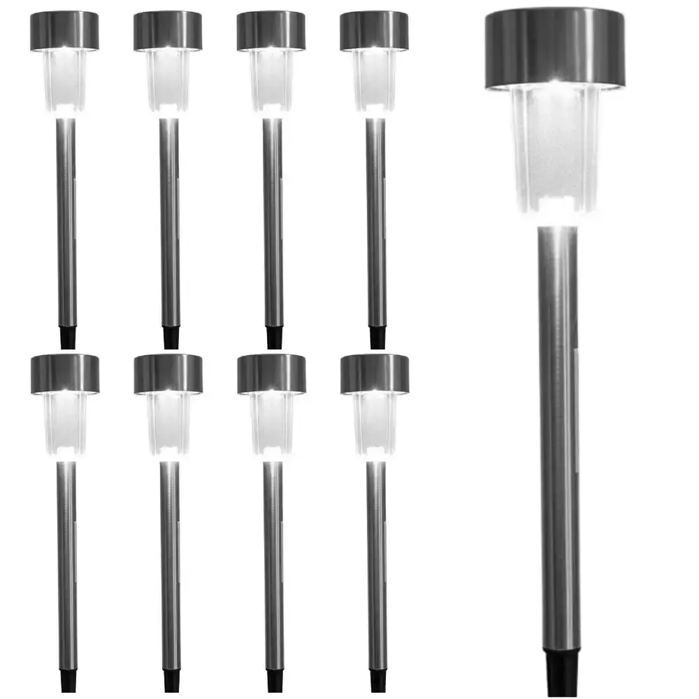 Luminária solar de chão tipo espeto prova dagua ip 44 kit 10 peças casa LYS