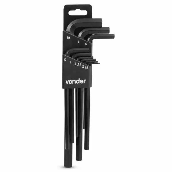 Jogo chave allen longa 1,5MM - 10MM 9 peças - Vonder — fotografia de referência