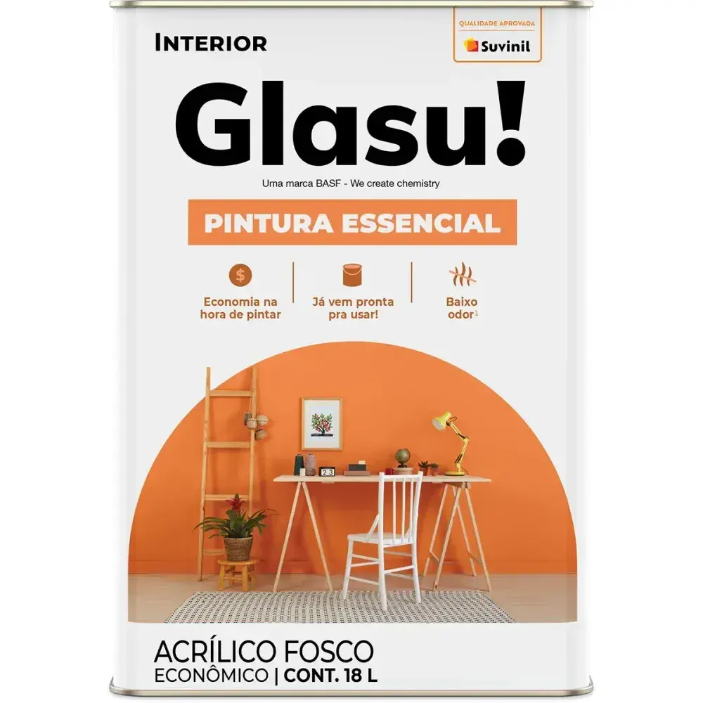 Tinta acrílica glasu essencial fosco areia 18L da suvinil Suvinil Glasu! — fotografia 2