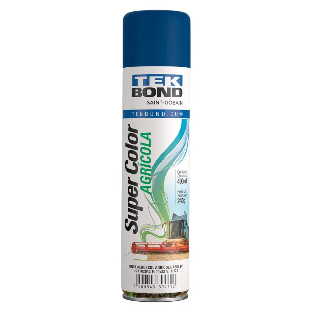Tinta spray agrícola 400ML super color azul Tekbond — fotografia de referência