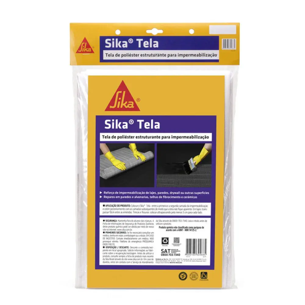 Tela de poliéster reforço para impermeabilização 1,5M x 50M Sika