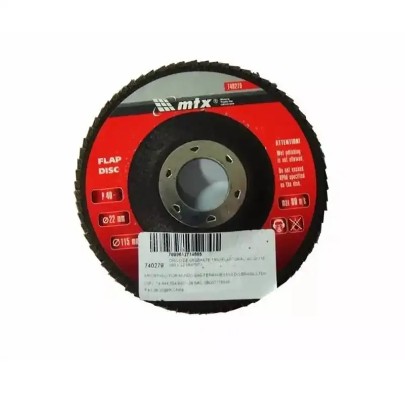 Disco de lixa flap 4.1/2 POL grana 40 MTX