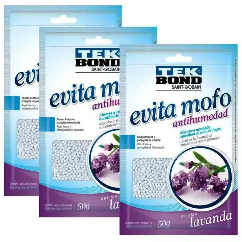 Evita mofo lavanda sachê 50 GR kit com 3 unidades Tekbond — fotografia de referência