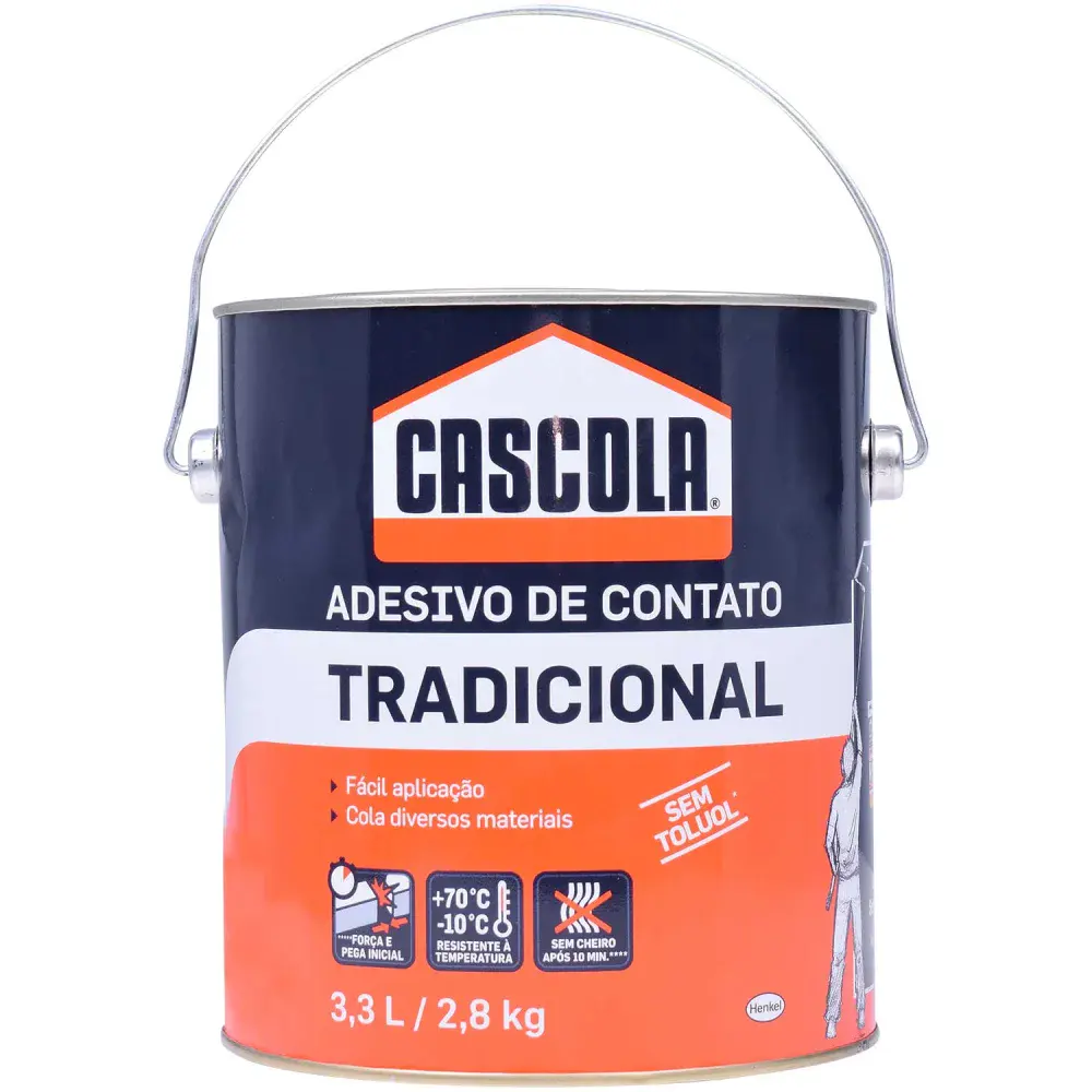 Adesivo de contato cascola tradicional sem toluol 2,8KG Henkel