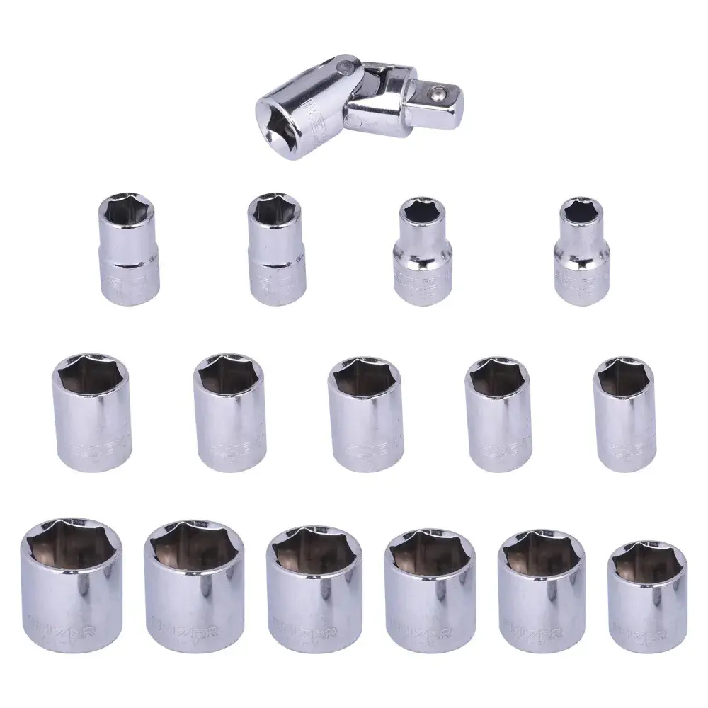 Jogo de soquete 3/8” a 1.1/4” encaixe 1/2” Belzer - 20 peç — fotografia 9